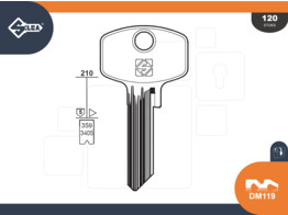 SILCA brute sleutel  DM119/120