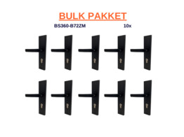 Bulkpakket  BSS Veiligheidsbeslag SKG    complete set kruk/kruk as 72mm zwart